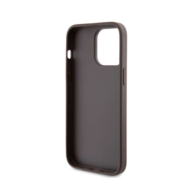 Guess 4G Metal Gold Logo - Etui iPhone 15 Pro Max (brązowy)