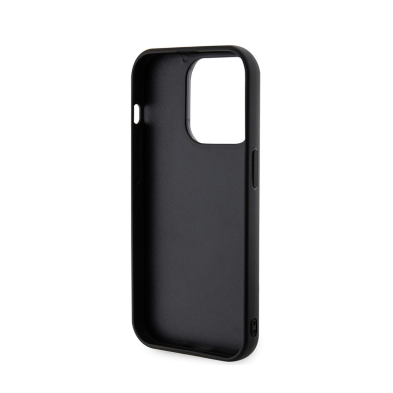 Karl Lagerfeld 3D Rubber Glitter Logo - Etui iPhone 15 Pro (czarny)