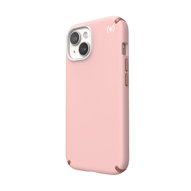 Speck Presidio2 Pro - Etui iPhone 16e / iPhone 15 / iPhone 14 / iPhone 13 (Dahlia Pink / Rose Copper / White)
