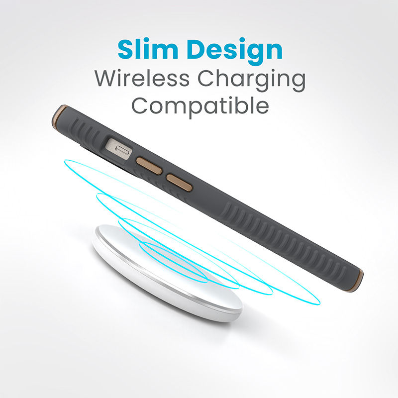 Speck Presidio2 Grip - Etui iPhone 16e / iPhone 15 / iPhone 14 / iPhone 13 (Charcoal Grey / Cool Bronze / White)