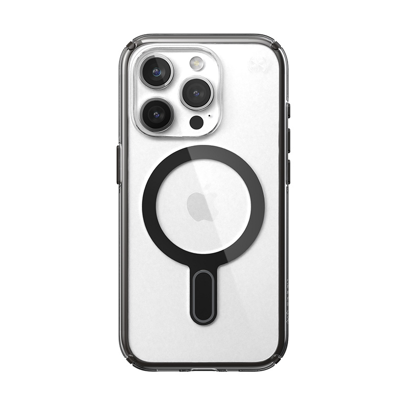 Speck Presidio Perfect-Clear ClickLock & MagSafe - Etui iPhone 15 Pro (Clear / Frosted Black / Slate Grey)
