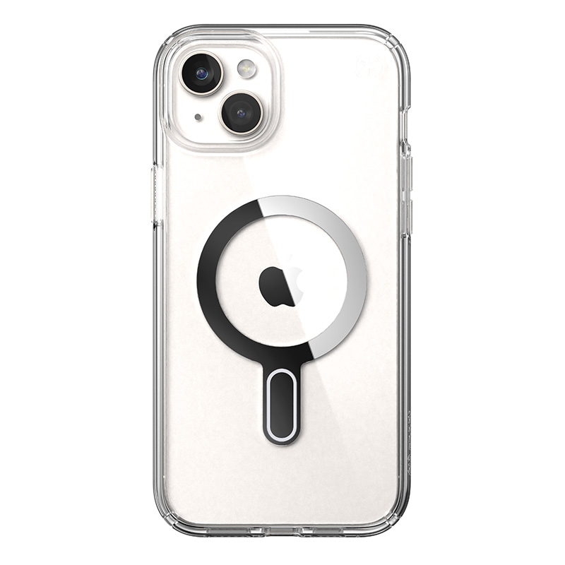 Speck Presidio Perfect-Clear ClickLock & MagSafe - Etui iPhone 15 Plus / iPhone 14 Plus (Clear / Chrome Finish / Serene Silver)
