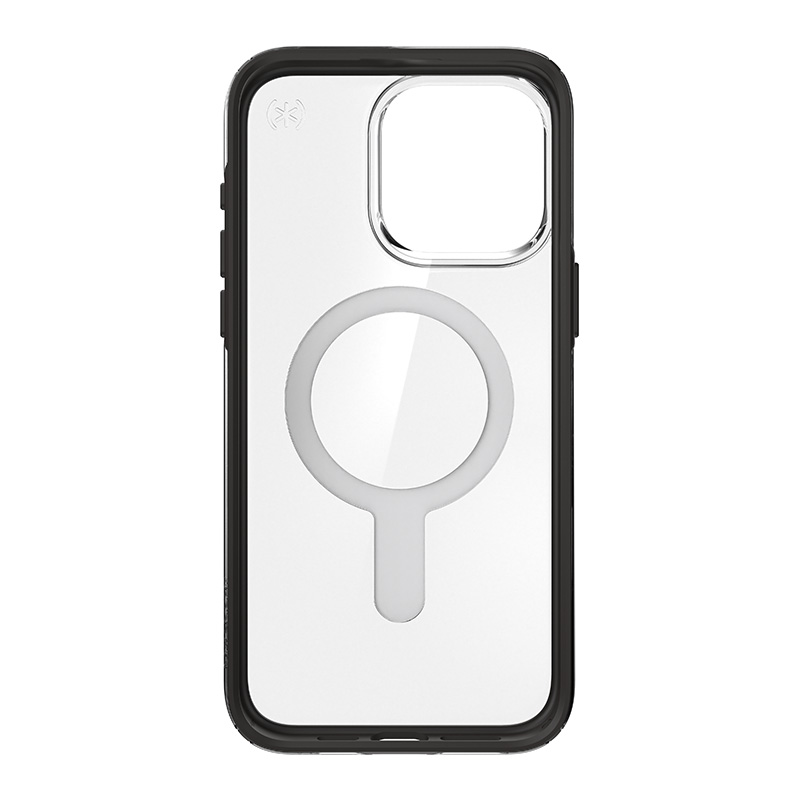 Speck Presidio Perfect-Clear ClickLock & MagSafe - Etui iPhone 15 Pro Max (Clear / Frosted Black / Slate Grey)