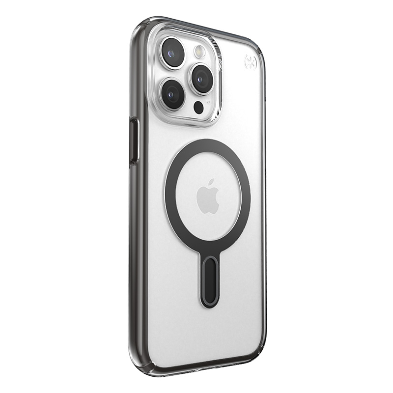 Speck Presidio Perfect-Clear ClickLock & MagSafe - Etui iPhone 15 Pro Max (Clear / Frosted Black / Slate Grey)