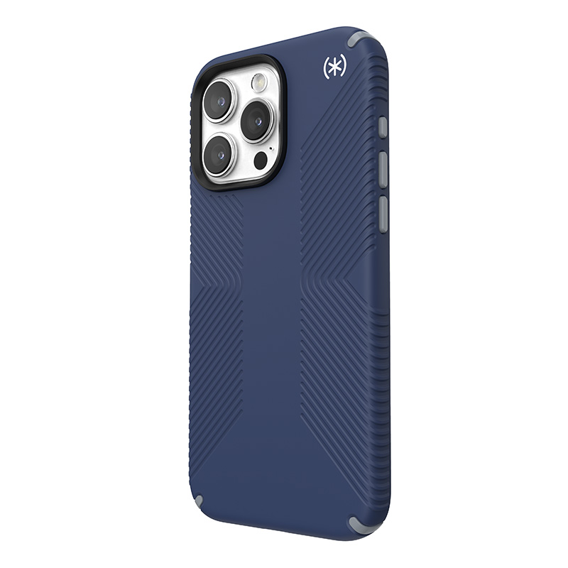 Speck Presidio2 Grip - Etui iPhone 15 Pro Max (Coastal Blue / Dust Grey / White)