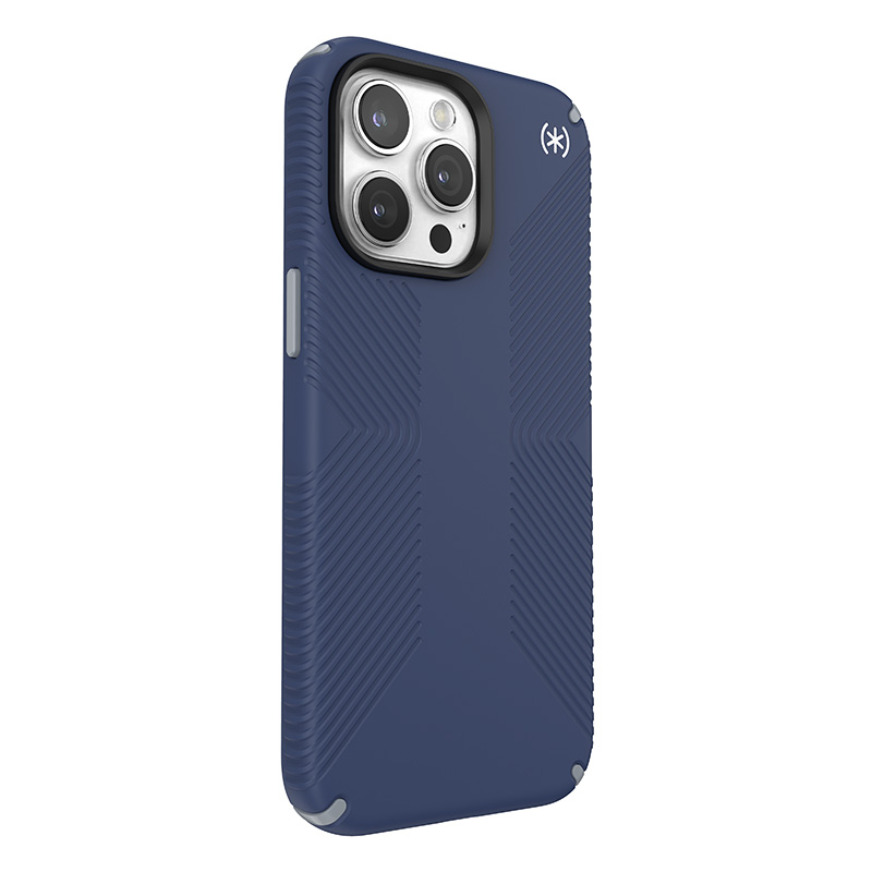 Speck Presidio2 Grip - Etui iPhone 15 Pro Max (Coastal Blue / Dust Grey / White)