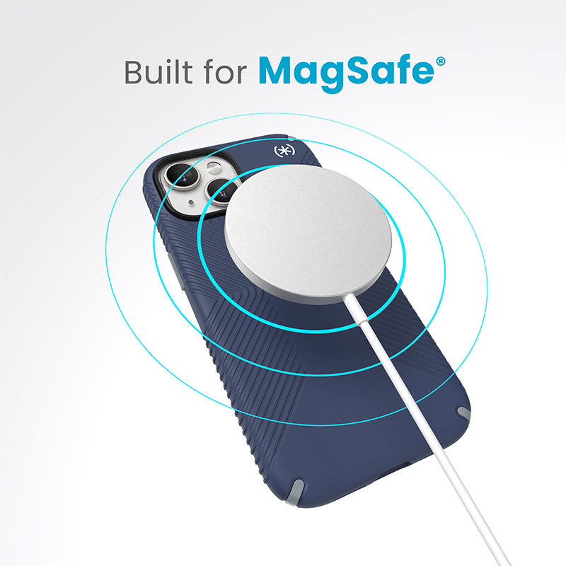 Speck Presidio2 Grip Magsafe - Etui iPhone 16e / iPhone 15 / iPhone 14 / iPhone 13 (Coastal Blue / Dust Grey / White)