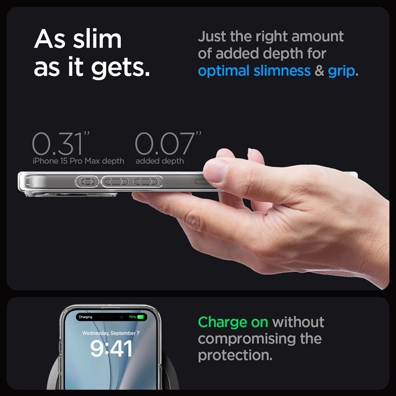 Spigen Ultra Hybrid Mag MagSafe - Etui do iPhone 15 Pro Max (Carbon Fiber)