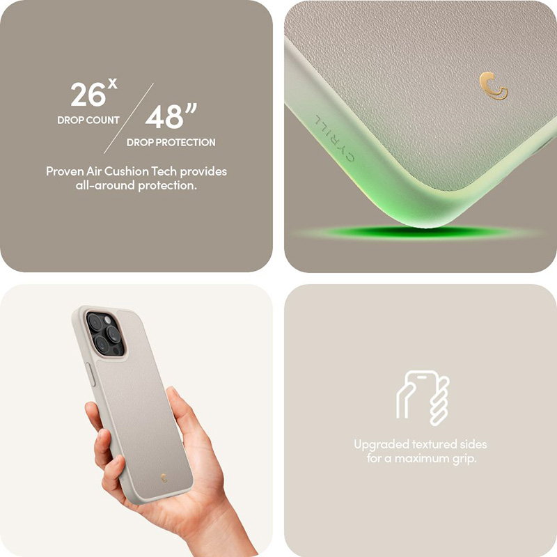 Spigen Cyrill Kajuk Mag MagSafe - Etui do iPhone 15 Pro (Cream)