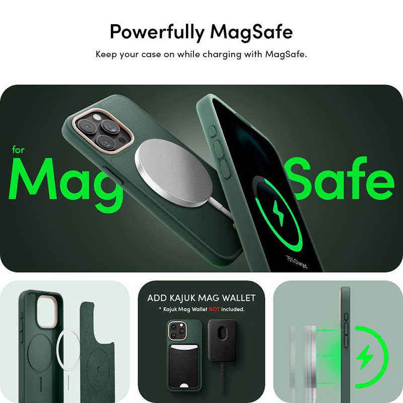 Spigen Cyrill Kajuk Mag MagSafe - Etui do iPhone 15 Pro Max (Forest Green)