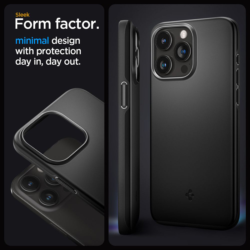 Spigen Thin Fit - Etui do iPhone 15 Pro (Czarny)