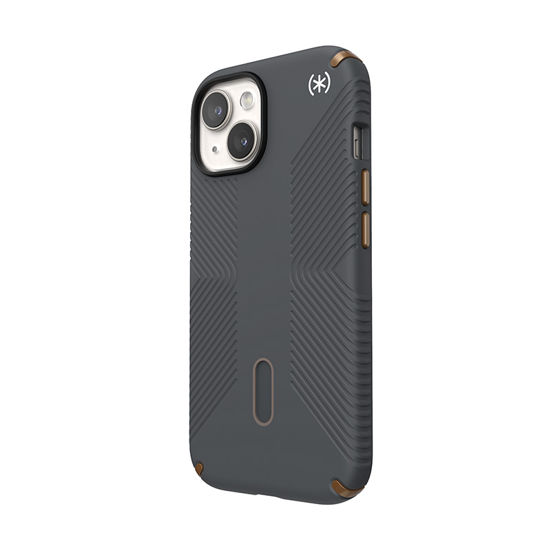 Speck Presidio2 Grip ClickLock & MagSafe - Etui iPhone 16e / iPhone 15 / iPhone 14 / iPhone 13 (Charcoal Grey / Cool Bronze)