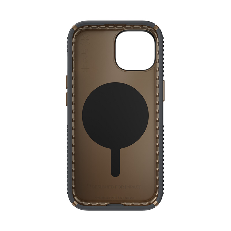 Speck Presidio2 Grip ClickLock & MagSafe - Etui iPhone 16e / iPhone 15 / iPhone 14 / iPhone 13 (Charcoal Grey / Cool Bronze)