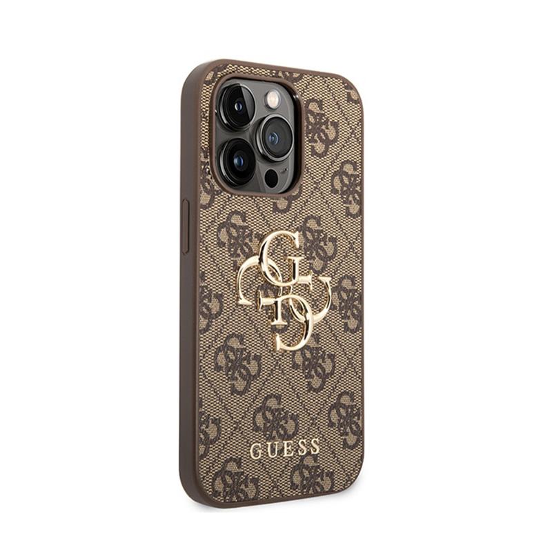 Guess 4G Big Metal Logo - Etui iPhone 15 Pro (brązowy)