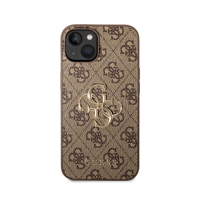 Guess 4G Big Metal Logo - Etui iPhone 15 / 14 / 13 (brązowy)