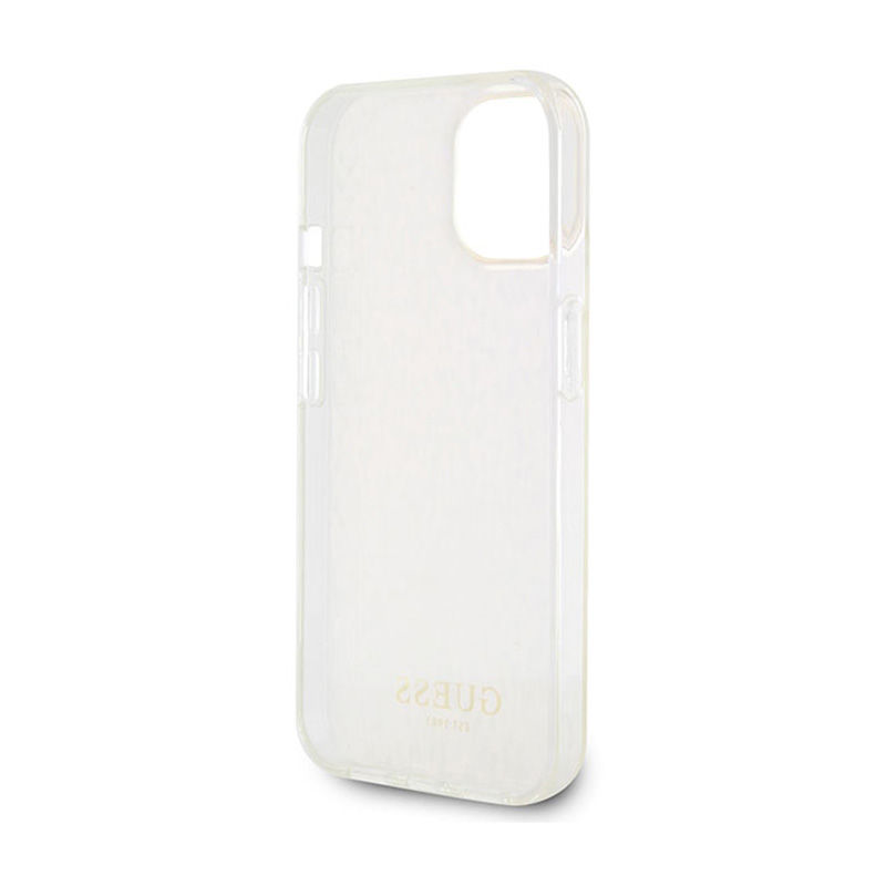 Guess IML Faceted Mirror Disco Iridescent - Etui iPhone 15 (różowy)