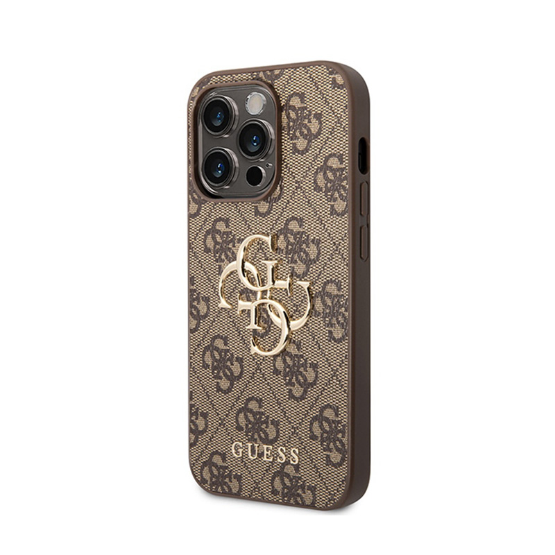 Guess 4G Big Metal Logo - Etui iPhone 15 Pro Max (brązowy)