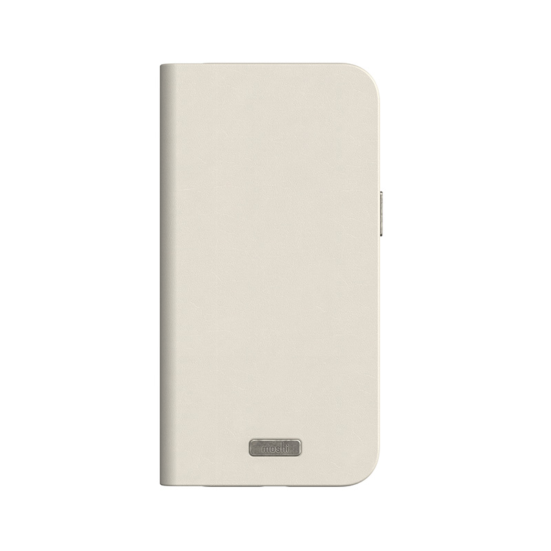Moshi Overture MagSafe - Skórzane etui 3w1 z klapką iPhone 15 Pro Max (Eggnog White)