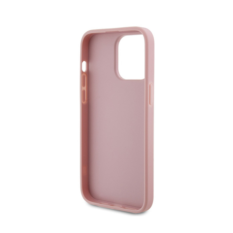 Guess Glitter Script Big 4G - Etui iPhone 15 Pro Max (różowy)