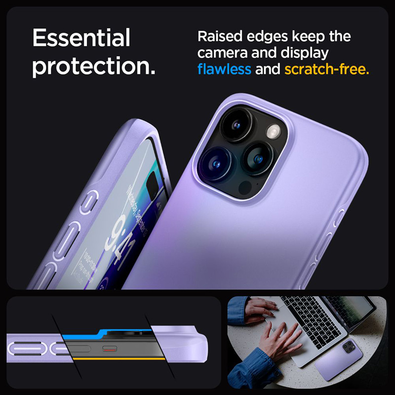 Spigen Thin Fit - Etui do iPhone 15 Pro (Fioletowy)