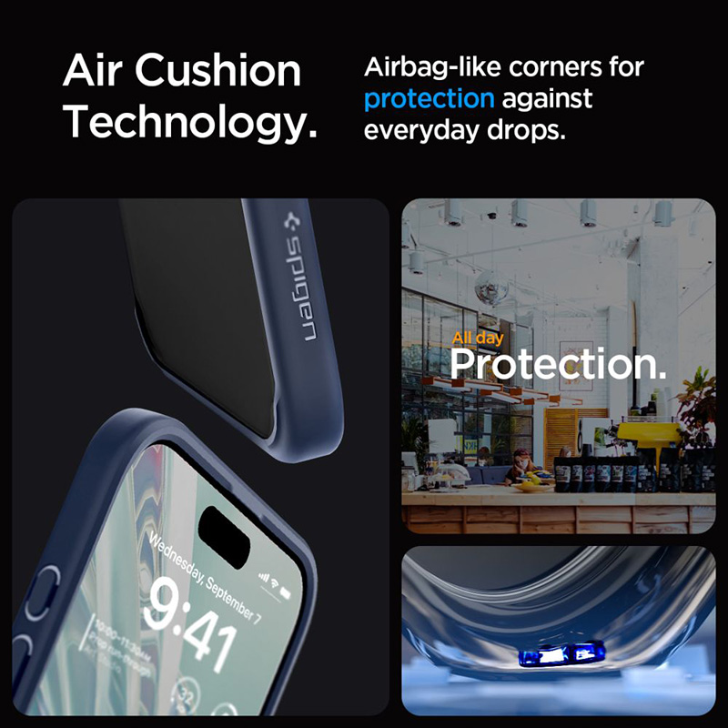 Spigen Ultra Hybrid - Etui do iPhone 15 Pro Max (Granatowy)