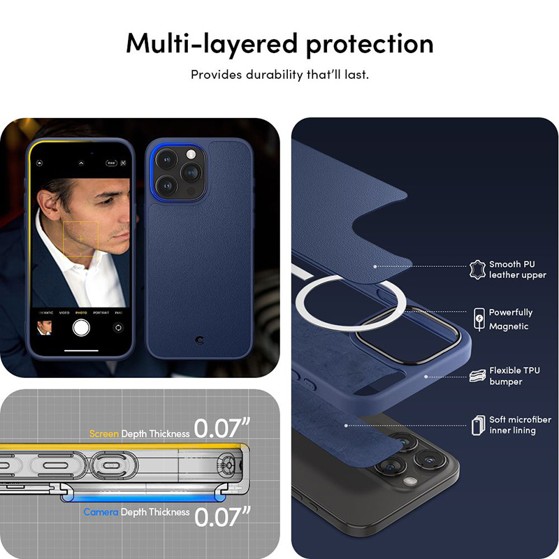 Spigen Cyrill Kajuk Mag MagSafe - Etui do iPhone 15 Pro (Navy)
