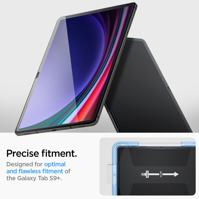 Spigen GLAS.TR EZ FIT - Szkło hartowane do Samsung Galaxy Tab S9+ 12.4" (Przezroczysty)