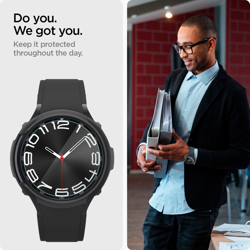 Spigen GLAS.TR EZ FIT 2-Pack - Szkło hartowane do Samsung Galaxy Watch 6 Classic 43 mm (2 szt)