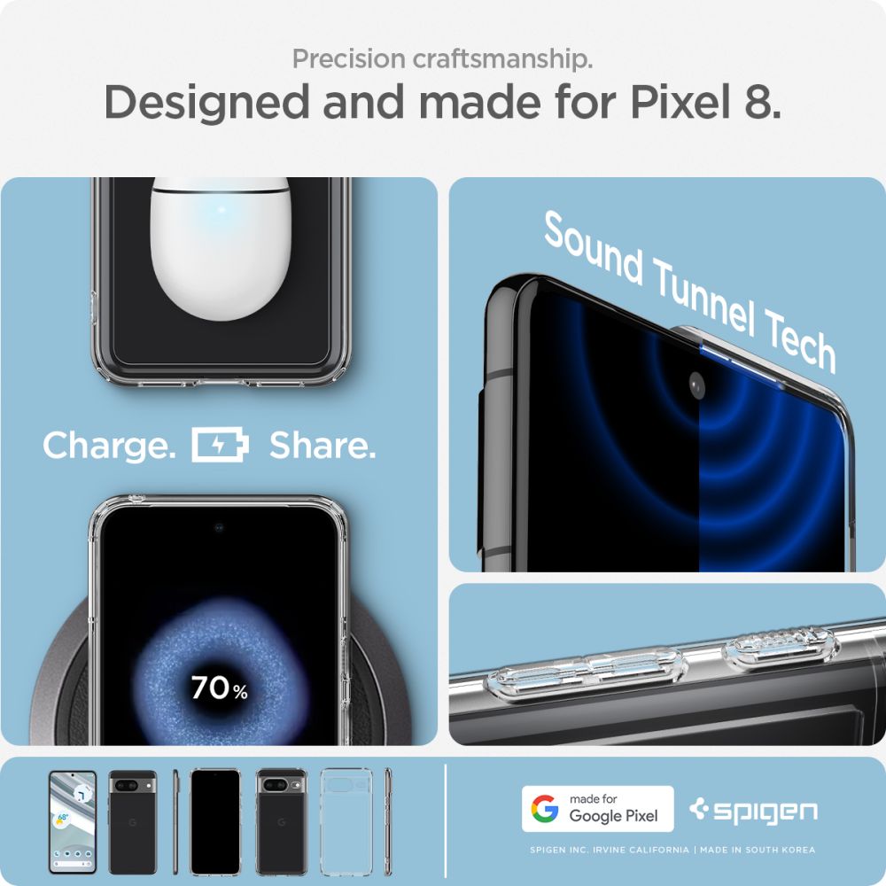 Spigen Ultra Hybrid - Etui do Google Pixel 8 (Przezroczysty)