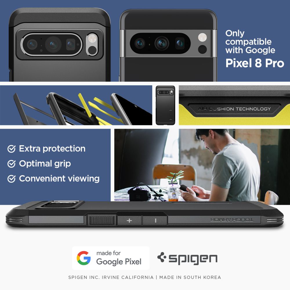 Spigen Tough Armor - Etui do Google Pixel 8 Pro (Czarny)