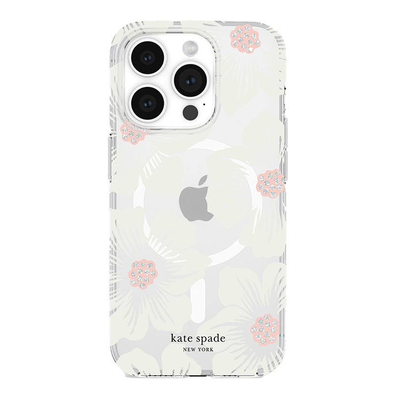 Kate Spade New York Protective MagSafe - Etui iPhone 15 Pro (Hollyhock Cream)