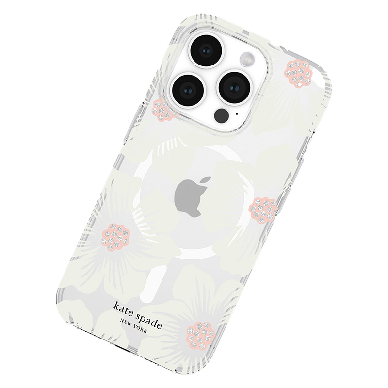 Kate Spade New York Protective MagSafe - Etui iPhone 15 Pro (Hollyhock Cream)