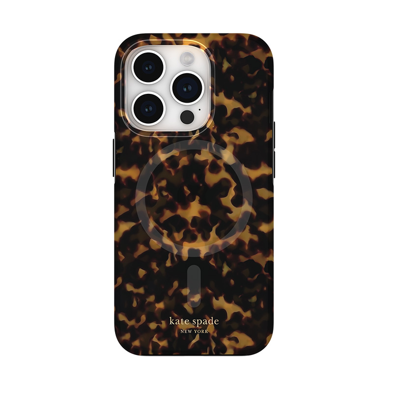Kate Spade New York Protective MagSafe - Etui iPhone 15 Pro (Transparent Tortoise)