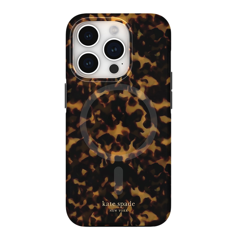 Kate Spade New York Protective MagSafe - Etui iPhone 15 Pro (Transparent Tortoise)