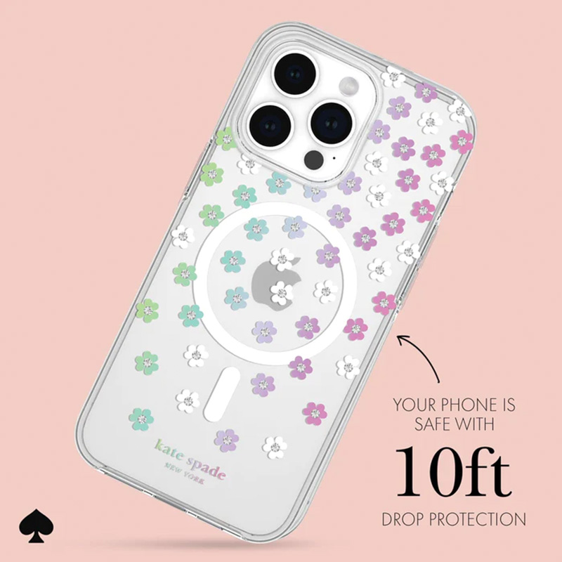 Kate Spade New York Protective MagSafe - Etui iPhone 15 Pro Max (Scattered Flowers)