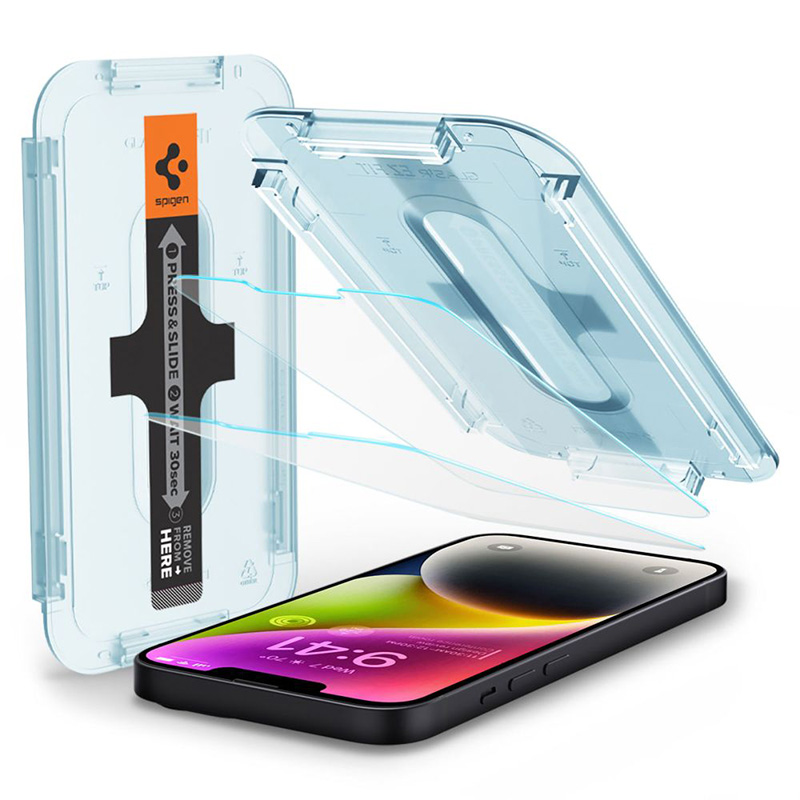 Spigen GLAS.TR EZ FIT 2-Pack - Szkło hartowane do iPhone 16e / iPhone 14 / iPhone 13 Pro / iPhone 13 2 szt
