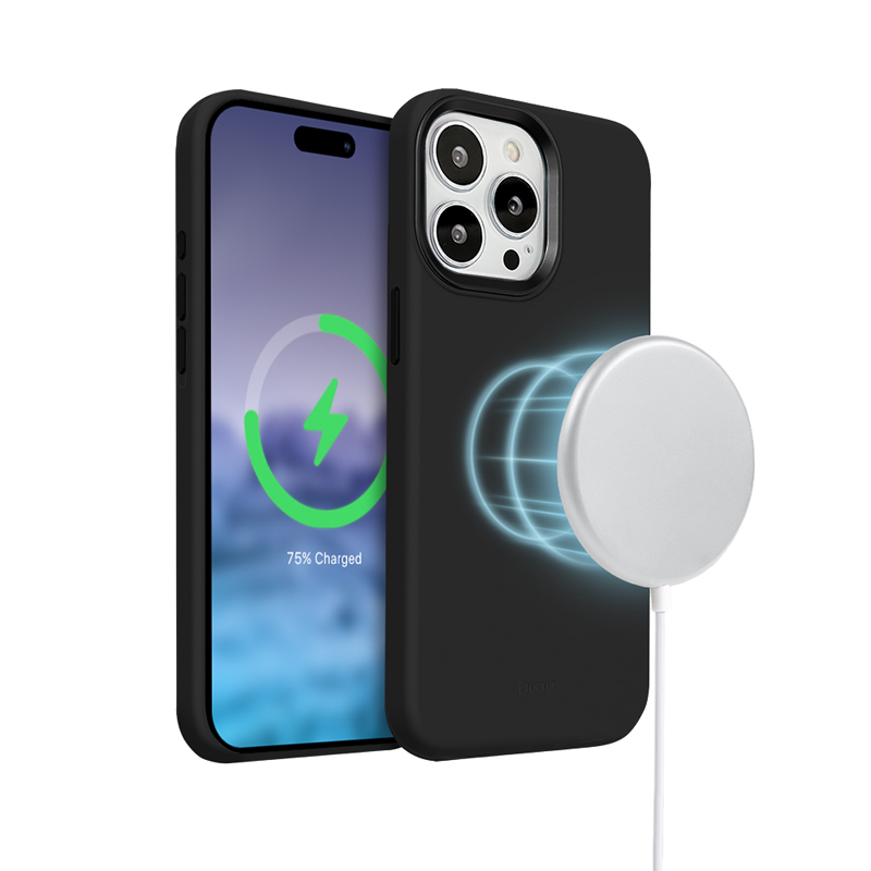 Crong Color Cover LUX Magnetic - Etui iPhone 15 Pro MagSafe (czarny)