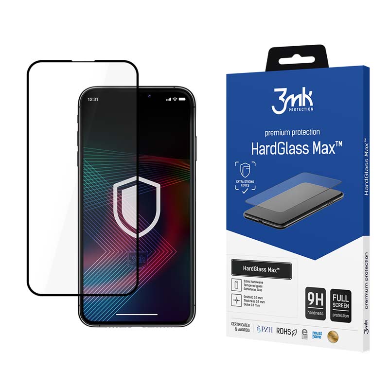 3mk HardGlass Max - Szkło hartowane do iPhone 14 (Czarny)