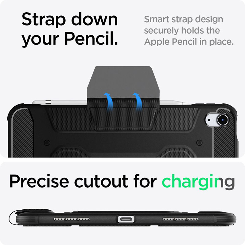 Spigen Rugged Armor Pro - Etui do iPad 11" (2025) / iPad 10.9” (2022) (Czarny)