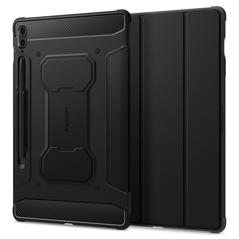 Spigen Rugged Armor Pro - Etui do Samsung Galaxy Tab S9 FE+ 12.4" (Czarny)