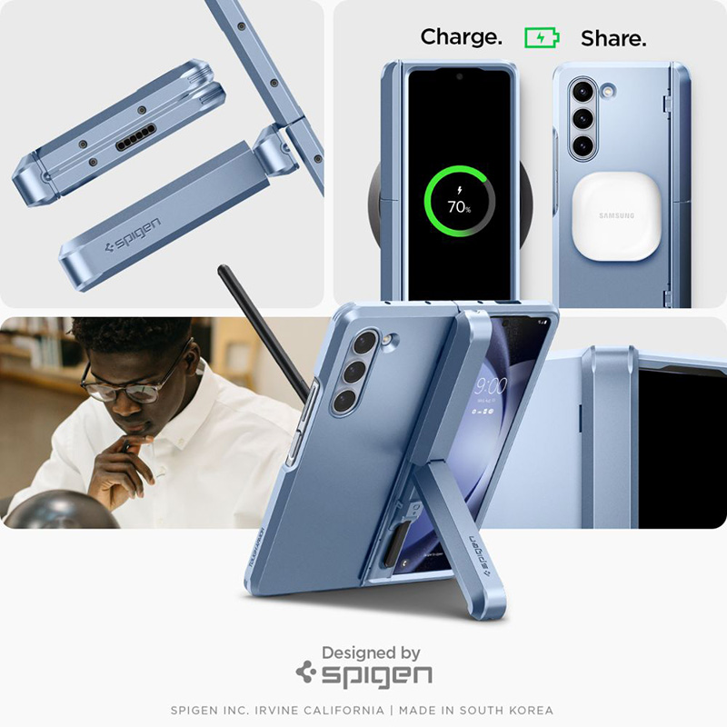 Spigen Tough Armor Pro Pen - Etui do Samsung Galaxy Z Fold 5 (Sierra Blue)