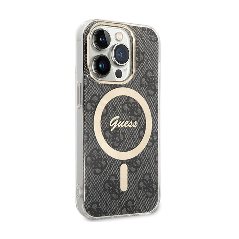 Guess 4G MagSafe - Etui iPhone 15 Pro Max (czarny)