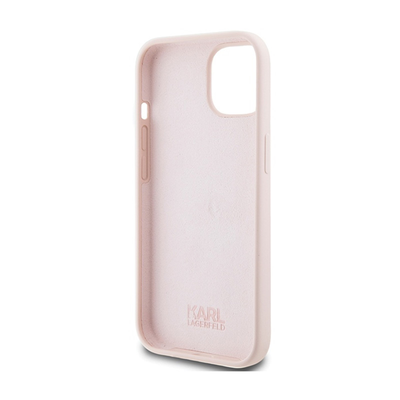 Karl Lagerfeld Silicone Karl Script - Etui iPhone 15 (różowy)
