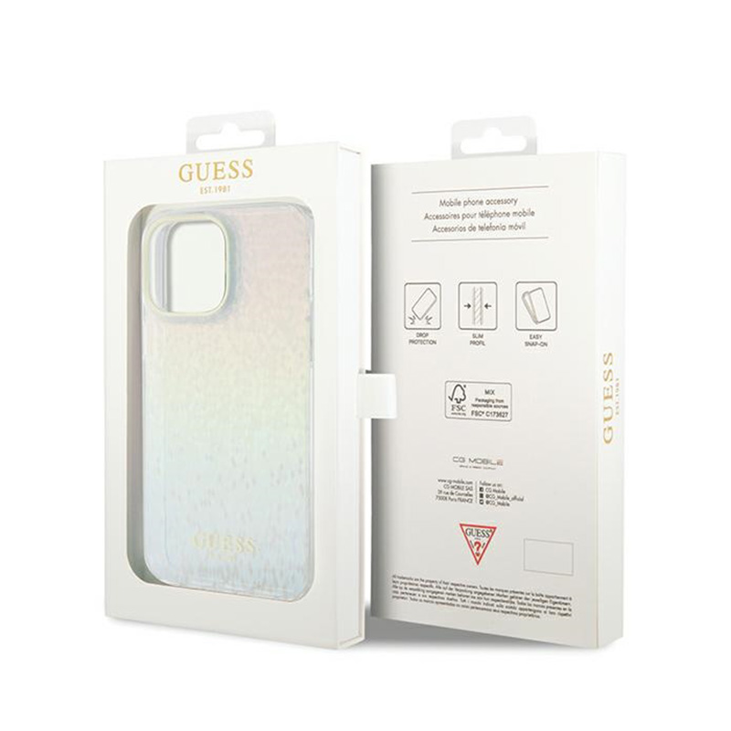 Guess IML Faceted Mirror Disco Iridescent - Etui iPhone 13 Pro Max (Iridescent)