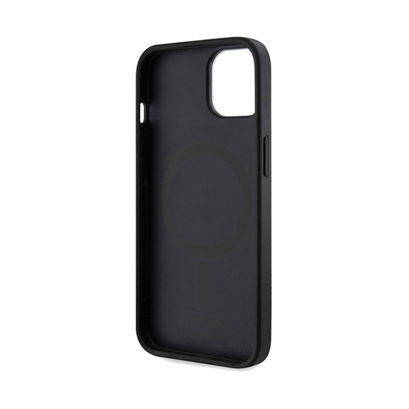 Guess 4G Printed Stripes MagSafe - Etui iPhone 15 (czarny)