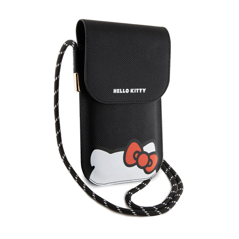 Hello Kitty Leather Hiding Kitty Cord - Torebka crossbody na telefon (czarny)