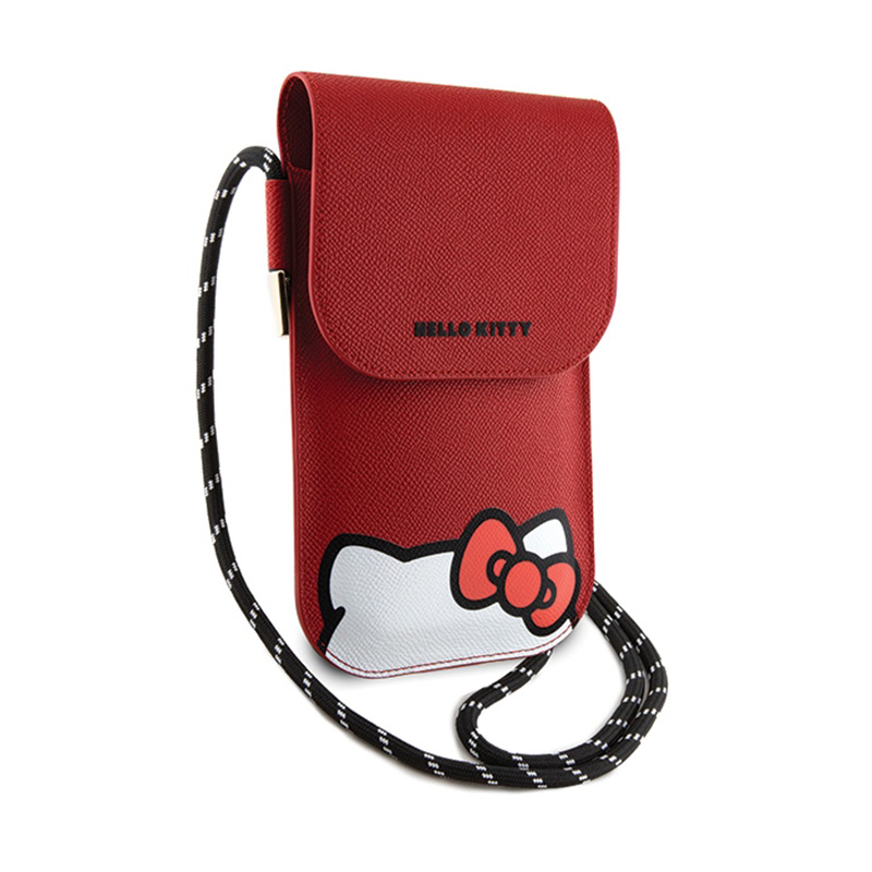 Hello Kitty Leather Hiding Kitty Cord - Torebka crossbody na telefon (czerwony)