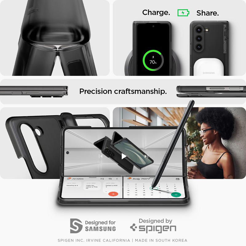 Spigen Thin Fit Pro - Etui do Samsung Galaxy Z Fold 5 (Frost Grey)