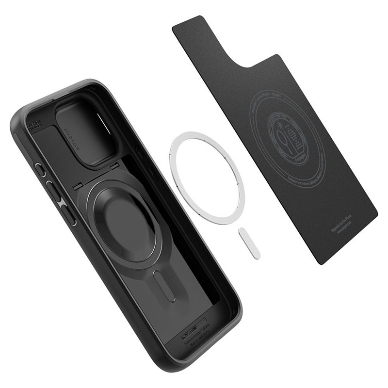 Spigen Optik Armor Mag MagSafe - Etui do iPhone 15 Pro (Czarny)