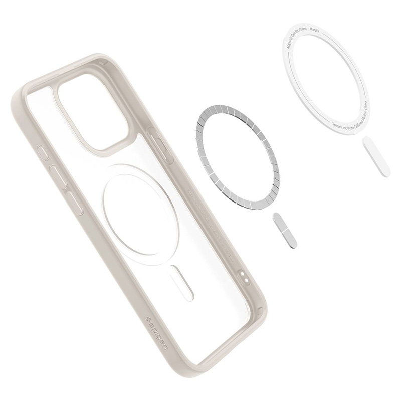 Spigen Ultra Hybrid Mag MagSafe - Etui do iPhone 15 Pro (Frost Natural Titanium)